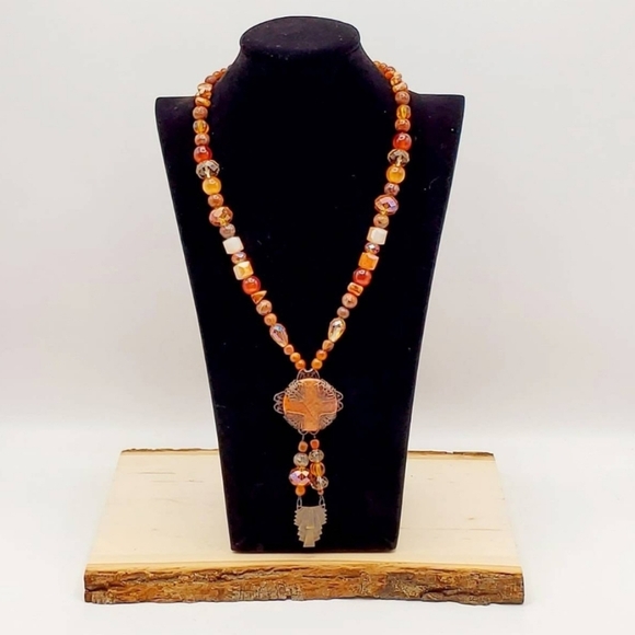 Jewelry - Carnelian Art Deco Statement Necklace